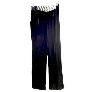 Vintage Saint Germain Paris Black Velvet Dress Pants Small 25" Goth Y2K
